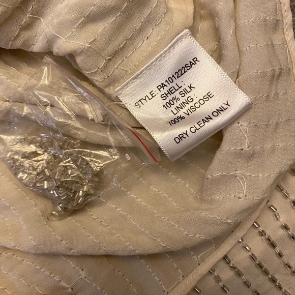 NWT SUPER Cute Parker Silk Beaded Peplum Top - Picture 7 of 8